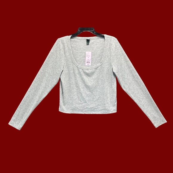 Wild Fable - Women's Long Sleeve T-Shirt - Grey - Extra Large - Picture 1 of 13